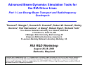 Cover page: Advanced beam-dynamics simulation tools for the RIA driver linac, Part I: Low energy beam 
transport and radiofrequency quadrupole