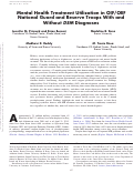 Cover page: Mental Health Treatment Utilization in OIF/OEF National Guard and Reserve Troops With and Without DSM Diagnoses