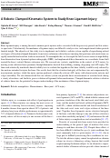 Cover page: A Robotic Clamped-Kinematic System to Study Knee Ligament Injury.