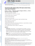 Cover page: Short term health-related quality of life improvement during opioid agonist treatment