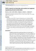 Cover page: TRPV1 Channels Are Intrinsically Heat Sensitive and Negatively Regulated by Phosphoinositide Lipids