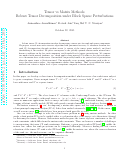 Cover page: Tensor vs Matrix Methods: Robust Tensor Decomposition under Block Sparse Perturbations