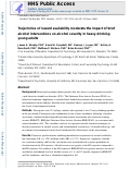 Cover page: Trajectories of reward availability moderate the impact of brief alcohol interventions on alcohol severity in heavy-drinking young adults.