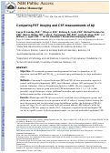 Cover page: Comparing positron emission tomography imaging and cerebrospinal fluid measurements of β‐amyloid