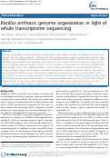 Cover page: Bacillus anthracis genome organization in light of whole transcriptome sequencing