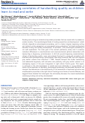 Cover page: Neuroimaging correlates of handwriting quality as children learn to read and write.