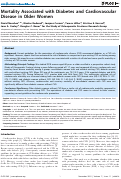 Cover page: Mortality associated with diabetes and cardiovascular disease in older women.