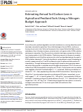 Cover page: Estimating Annual Soil Carbon Loss in Agricultural Peatland Soils Using a Nitrogen Budget Approach