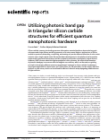 Cover page: Utilizing photonic band gap in triangular silicon carbide structures for efficient quantum nanophotonic hardware