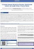 Cover page: Correlation between Alcohol Use Disorders, Blood Alcohol Content, and Length of Stay in Trauma Patients