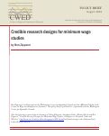 Cover page: Credible research designs for minimum wage studies