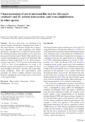 Cover page: Characterization of novel microsatellite loci for Myzomela cardinalis and M. rubrata honeyeaters, and cross-amplification in other species