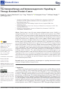 Cover page: The Immunotherapy and Immunosuppressive Signaling in Therapy-Resistant Prostate Cancer