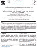 Cover page: Novel valosin-containing protein mutations associated with multisystem proteinopathy.