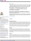 Cover page: “You don’t want anyone who hasn’t been through anything telling you what to do, because how do they know?”: Qualitative analysis of case managers in a hospital-based violence intervention program