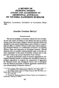 Cover page: A Review of <em>Fighting Women: Anger and Aggression in Aboriginal Australia</em> by Victoria Katherine Burbank