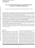 Cover page: The Pro- and Anti-Inflammatory Cytokine Response to Exercise in Adolescent Swimmers