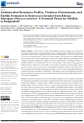 Cover page: Antimicrobial Resistance Profiles, Virulence Determinants, and Biofilm Formation in Enterococci Isolated from Rhesus Macaques (Macaca mulatta): A Potential Threat for Wildlife in Bangladesh?