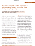 Cover page: High‐Density Single Nucleotide Polymorphism Linkage Maps of Lowland Switchgrass using Genotyping‐by‐Sequencing