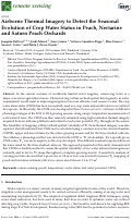 Cover page: Airborne Thermal Imagery to Detect the Seasonal Evolution of Crop Water Status in Peach, Nectarine and Saturn Peach Orchards