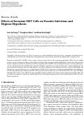 Cover page: Effects of Invariant NKT Cells on Parasite Infections and Hygiene Hypothesis.