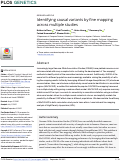 Cover page: Identifying causal variants by fine mapping across multiple studies