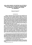 Cover page: The Applicability of Section 241 of the KU Klux Klan Acts to Private Conspiracies to Obstruct or Preclude Access to Abortion