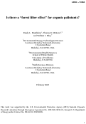 Cover page: Is there a "forest filter effect" for organic pollutants?