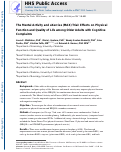 Cover page: The Mental Activity and eXercise (MAX) trial: Effects on physical function and quality of life among older adults with cognitive complaints