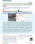 Cover page: Properties for Thermally Conductive Interfaces with Wide Band Gap Materials