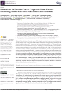 Cover page: Biomarkers in Prostate Cancer Diagnosis: From Current Knowledge to the Role of Metabolomics and Exosomes