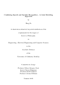 Cover page: Combining Speech and Speaker Recognition - A Joint Modeling Approach