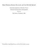 Cover page: Short Horizon Reversals and the Bid-Ask Spread