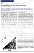 Cover page: opinion: Relationship between local population density and environmental suitability estimated from occurrence data