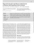 Cover page: Physical Examination and Ultrasound Evaluation of Patients with Superficial Venous Disease