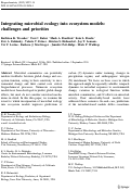 Cover page: Integrating microbial ecology into ecosystem models: challenges and priorities