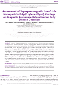 Cover page: Assessment of Superparamagnetic Iron Oxide Nanoparticle Poly(Ethylene Glycol) Coatings on Magnetic Resonance Relaxation for Early Disease Detection