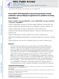 Cover page: BIS and postdialysis hypotension