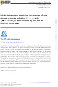 Cover page: Model-independent search for the presence of new physics in events including H → γγ with s = 13 TeV pp data recorded by the ATLAS detector at the LHC