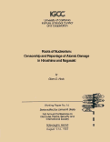 Cover page of Roots of Nuclearism: Censorship and Reportage of Atomic Damage in Hiroshima and Nagasaki, Working Paper No. 16, First Annual Conference on Discourse, Peace, Security, and International Society