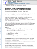 Cover page: Associations Between Sleep‐Disordered Breathing, Nocturnal Hypoxemia, and Subsequent Cognitive Decline in Older Community‐Dwelling Men: The Osteoporotic Fractures in Men Sleep Study