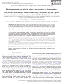 Cover page: Plant communities on infertile soils are less sensitive to climate change