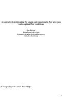 Cover page: A Conductivity Relationship for Steady-state Unsaturated Flow Processes under Optimal Flow Conditions