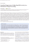 Cover page: Lateralized Suppression of Alpha-Band EEG Activity As a Mechanism of Target Processing