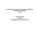 Cover page: Assessing the response of degradative biofilms to groundwater pollutants