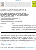 Cover page: The contribution of community transmission to the burden of hospital-associated pathogens: A systematic scoping review of epidemiological models.