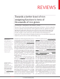 Cover page: Towards a better bowl of rice: assigning function to tens of thousands of rice genes.