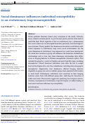 Cover page: Social dominance influences individual susceptibility to an evolutionary trap in mosquitofish.