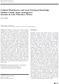 Cover page: Cultural Disturbances and Local Ecological Knowledge Mediate Cattail (Typha domingensis) Invasion in Lake Pátzcuaro, México