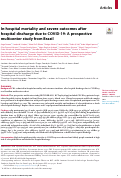 Cover page: In-hospital mortality and severe outcomes after hospital discharge due to COVID-19: A prospective multicenter study from Brazil.